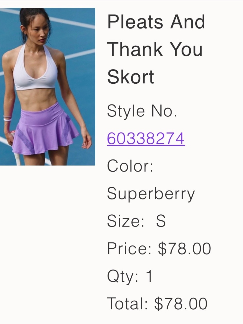 Free People Pleated Skort in Superberry